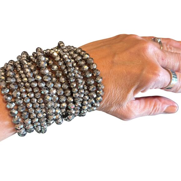 Marianna Jewelry - Millianna Leather Magnetic Closure Glamour Beaded Bracelet